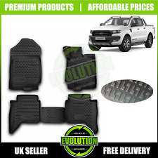 Usado, Tapetes de assoalho de borracha dianteiros e traseiros cabine dupla 2011-2023 PARA CABER Ford Ranger comprar usado  Enviando para Brazil