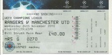 Ticket rangers manchester d'occasion  Expédié en Belgium