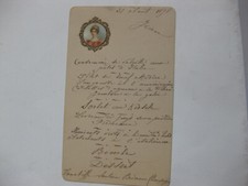 Ancien menu 1898 d'occasion  Bléneau