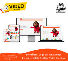 Modelo de anúncio de loja eBay Pet Shop, anúncio em vídeo de design de logotipo gratuito para loja eBay comprar usado  Enviando para Brazil