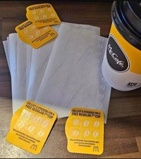 Mcdonald coffee stickers for sale  LONDON