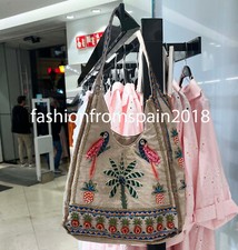 ZARA NOWA DAMSKA KORALIKOWA TORBA NA ZAKUPY PAPUGA ANANASOWA ECRU 6083/510/719 na sprzedaż  Wysyłka do Poland