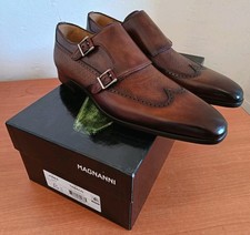 Sapatos sociais masculinos Magnanni Jones alça dupla monge couro tabaco tamanho EUA 8,5, usado comprar usado  Enviando para Brazil