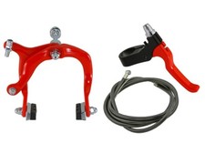 Usado, Conjunto completo de freio traseiro de bicicleta ALTA bicicleta BMX liga pinça lateral vermelha comprar usado  Enviando para Brazil