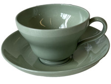 wedgwood cup saucer green for sale  EXETER