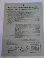 Triumph cornet einfahrvorschri gebraucht kaufen  Wiesloch