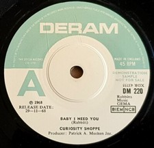CURIOSITY SHOPPE -Baby I Need You / So Sad  MOD PSYCH - REISSUE/REPRO - Hear It na sprzedaż  Wysyłka do Poland