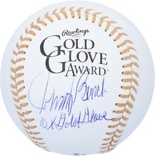 Usado, Luva de beisebol Johnny Bench Cincinnati Reds assinada dourada com "10X G.G." Insc comprar usado  Enviando para Brazil