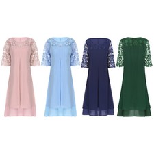 Vestido feminino plus size vestido de formatura vestidos swing gola redonda vestido de festa casamento, usado comprar usado  Enviando para Brazil
