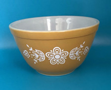 Usado, Tigela de mistura vintage PYREX pequena, 1 1/2 pinta borboleta dourada comprar usado  Enviando para Brazil