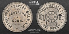1817 masonic penny for sale  Elkton