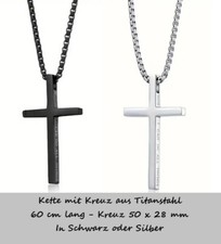Titanstahl halskette kreuz gebraucht kaufen  Neumünster