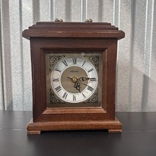 Vintage SEIKO Mantle Shelf Desk Relógio Decorativo de Madeira Operado por Bateria. Bom, usado comprar usado  Enviando para Brazil