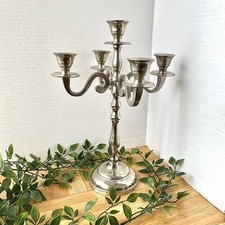 Metal candelabra silver for sale  HERNE BAY