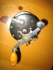 Moeda vintage baquelite marrom manchada antiga nº 65 molinetes de pesca LONG BEACH RARO comprar usado  Enviando para Brazil