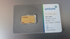 2.5g umicore gold for sale  SIDMOUTH