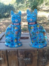 Paire chat émaux d'occasion  Draguignan