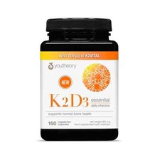 Youtheory K2 D3 4000IU suporta função cardiovascular e cura óssea 150 unidades comprar usado  Enviando para Brazil