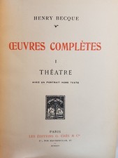 Becque oeuvres complètes d'occasion  Paris IX