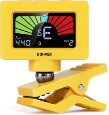 🎸 Donner DT-10 Afinador de guitarra magnético clipe amarelo afinação display LCD colorido comprar usado  Enviando para Brazil