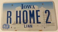R HOME 2 Placa de Licença de Vaidade Iowa Our Home 2 Our Second Home RV Bus Van Life, usado comprar usado  Enviando para Brazil