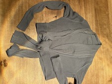 Graue kurze wickelstrickjacke gebraucht kaufen  Berlin