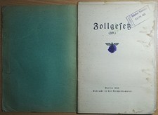 Zollgesetz 1939 entnazifiziert gebraucht kaufen  Waldshut-Tiengen