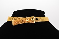 Colar Gargantilha Vintage Malha Corrente Cinto Fivela Colar Ouro Chunky NOS 90s Bin4A comprar usado  Enviando para Brazil