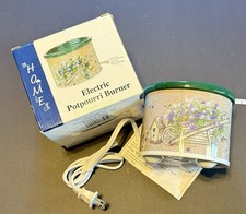 Queimador elétrico vintage Potpourri floral carrinho de mão aquecedor de cerâmica com caixa 2003 comprar usado  Enviando para Brazil