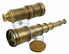 Antiguo telescopio marino victoriano 18" latón náutico marítimo vidrio espiral regalo segunda mano  Embacar hacia Mexico