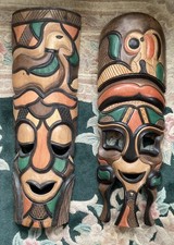 wooden wall mask large for sale  Clifton Heights