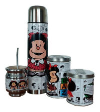 MAFALDA - SET MATE - Mate + Bombilla + Azúcar + Yerbera + Termo 1 lt. segunda mano  Argentina 