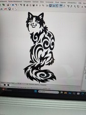 Stickdatei große katze gebraucht kaufen  Wittmund