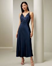 Silk navy dress for sale  ORPINGTON