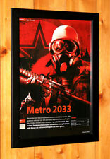 Metro 2033 videogame muito raro pequeno pôster/página de anúncio emoldurada Xbox 360 Live THQ  comprar usado  Enviando para Brazil