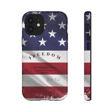 Usado, Capa iPhone bandeira dos EUA Freedom Charlie Kirk, capa para celular patriótica, capa resistente comprar usado  Enviando para Brazil