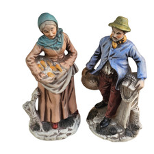 Coppia statuine porcellana usato  Carrara