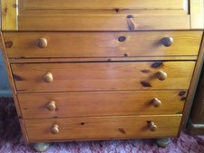 Solid pine bureau for sale  DROITWICH
