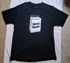 Máquina de lavar Sonic Youth preta camiseta prazer collab impressão gráfica grande, usado comprar usado  Enviando para Brazil