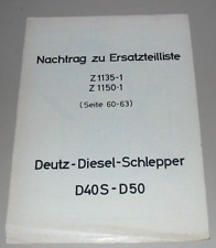 Ersatzteilliste deutz diesel gebraucht kaufen  Schortens