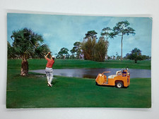 Cartão postal Beach Club Hotel campo de golfe laranja carrinho Nápoles Flórida FL H351 comprar usado  Enviando para Brazil