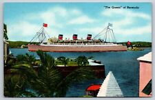 Postcard The Queen Of Bermuda Hamilton Harbour Luxury Boat comprar usado  Enviando para Brazil