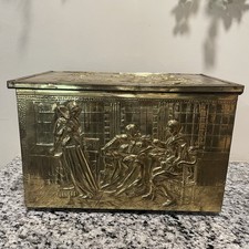Vintage embossed brass for sale  Wellington