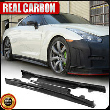 Saias laterais de carbono real extensão spoiler labial para Nissan GT-R GTR R35 2009-2015, usado comprar usado  Enviando para Brazil