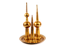 Queimador de incenso MCM Kuwait Towers bronze modernista Scandi design meados do século comprar usado  Enviando para Brazil
