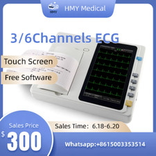 Eletrocardiógrafo 7" tela sensível ao toque digital 3 canais 12 cabos máquina ECG/ECG comprar usado  Enviando para Brazil