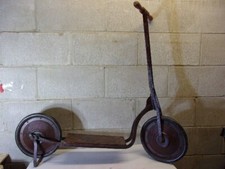 Antiga plataforma de aço e madeira scooter infantil jovem adulto com suporte decoração primitiva comprar usado  Enviando para Brazil
