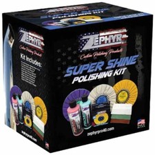 Usado, Kit de polimento Zephyr Super Shine inclui rodas de brilho das vias aéreas, barras vermelhas, Pro40 comprar usado  Enviando para Brazil