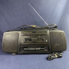 Vintage Magnavox Cassete Duplo Turbo Gerador de Baixo Boombox com Alça Soa Ok, usado comprar usado  Enviando para Brazil
