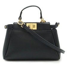 Bolsa de mão FENDI Micro Peekaboo bolsa de ombro couro preta 8M0355 GZl19tpg, usado comprar usado  Enviando para Brazil